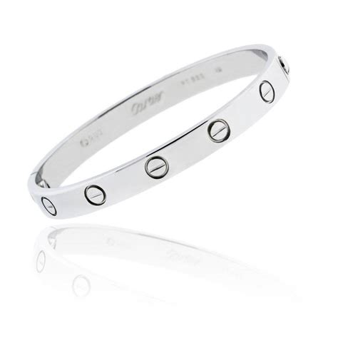 sterling silver love bracelet|cartier silver love bracelet price.